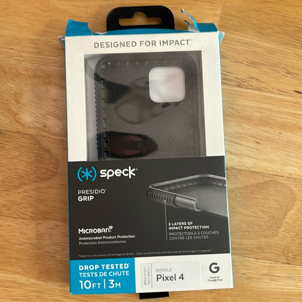 Brand new Speck Presidio Grip case for Google Pixel 4. Blue with black grips.